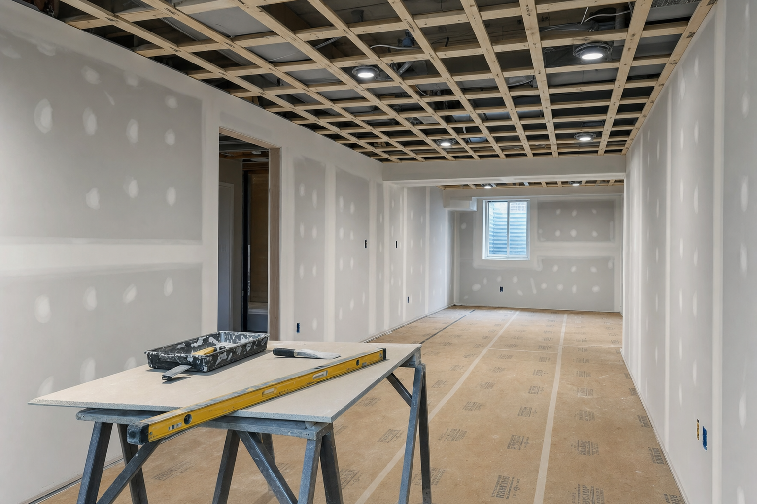 basement finishing &middot; representative project example &middot; illustrative