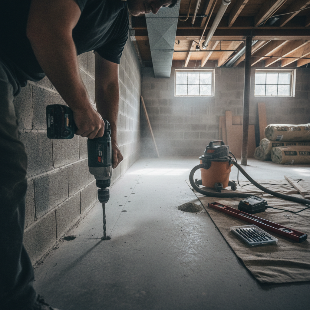 Basement Waterproofing process step 01
