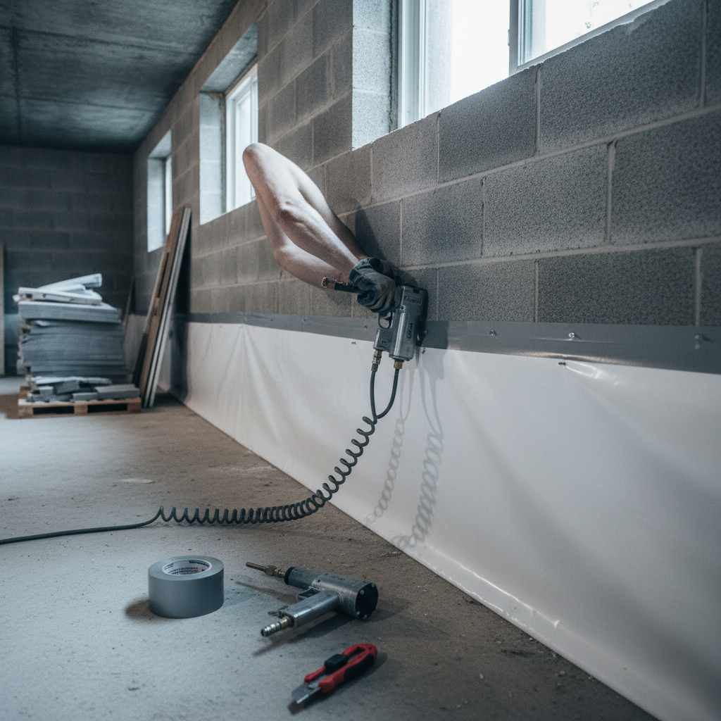 Basement Waterproofing process step 04