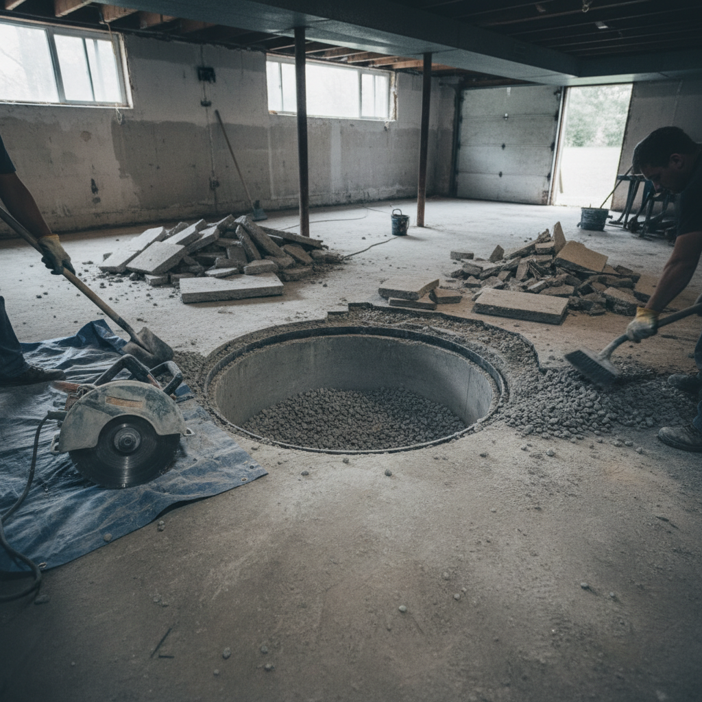 Sump Pump Installation process step 01