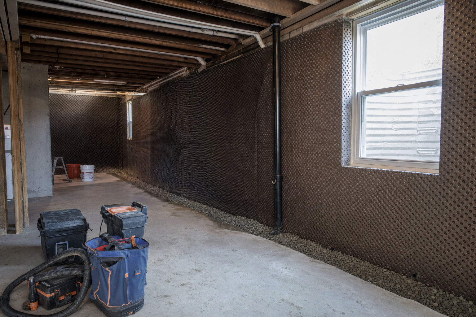 Inside a basement waterproofing project: 4-day timeline + photos