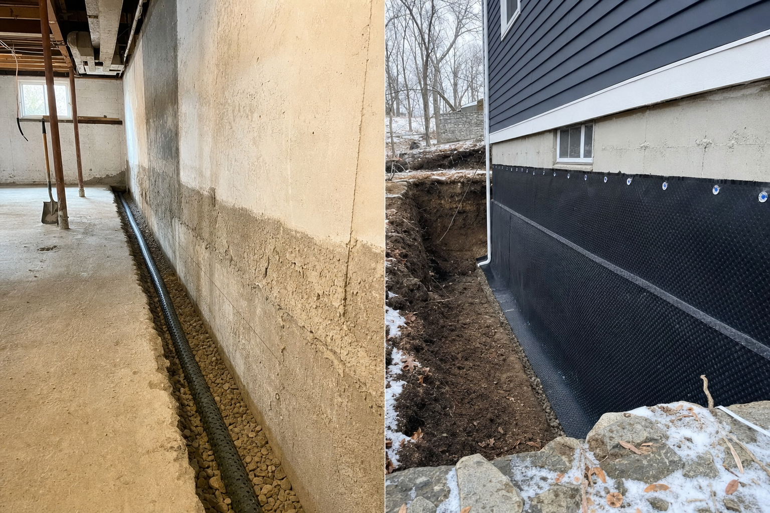 Interior vs exterior waterproofing: side-by-side cost + benefit comparison
